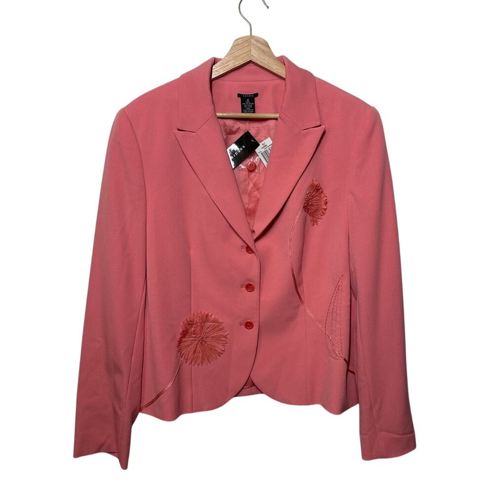 Sandra Tulare Blazer Vintage Deadstock Frosted Berry Beaded Floral 3D Y2K Jacket